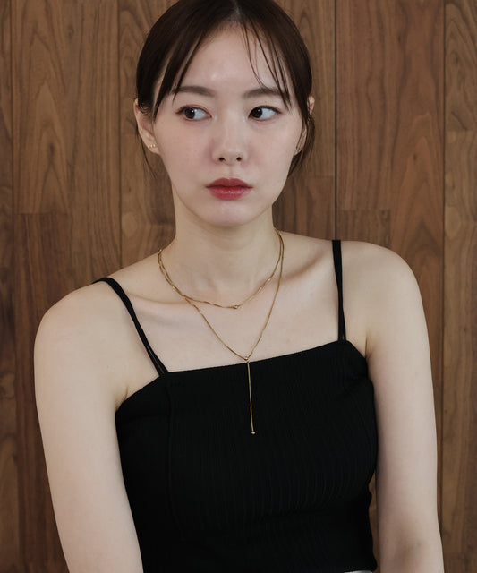 【早割5％OFF】2連ロングネックレス / サージカルステンレス【メール便】