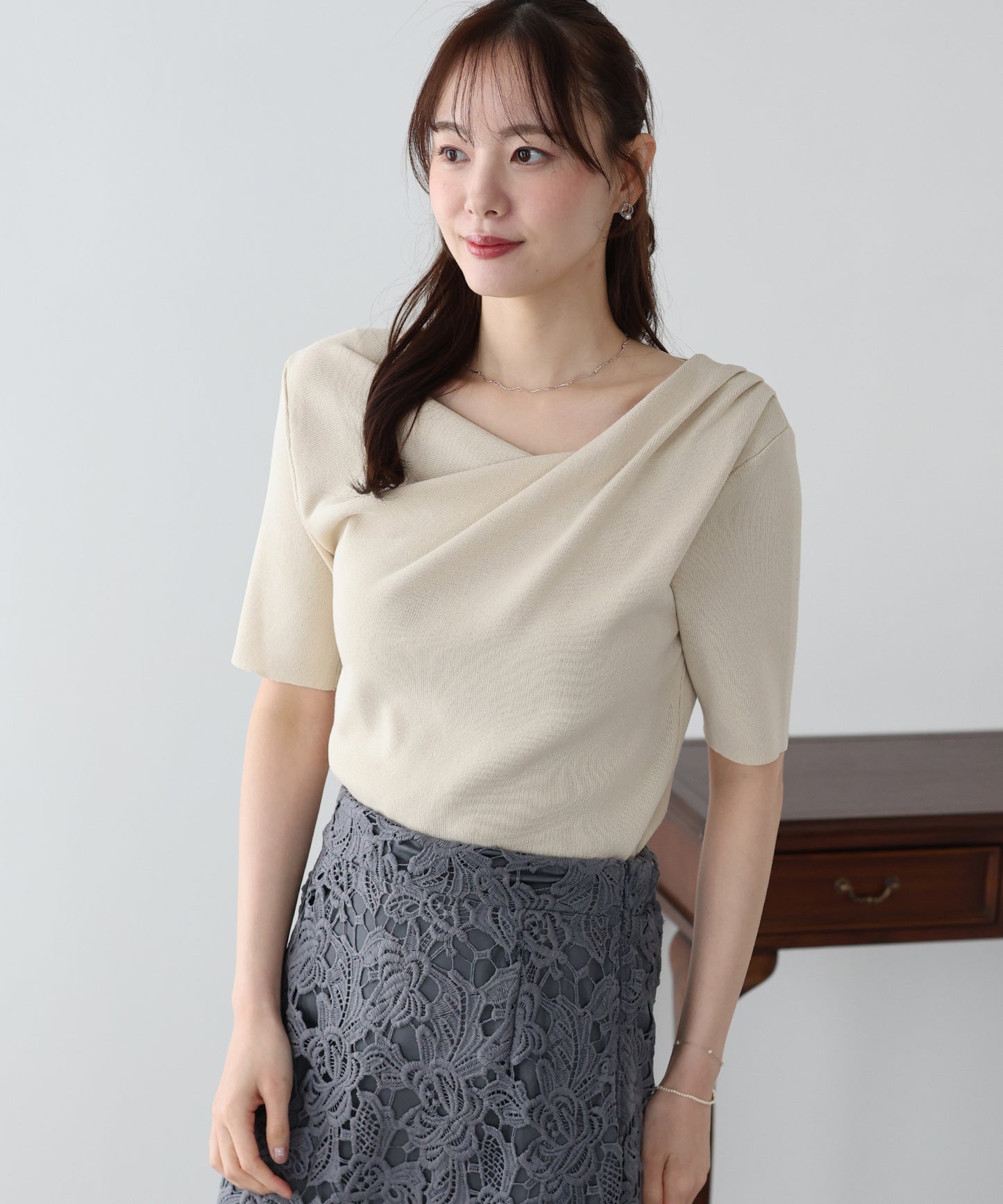 ドレープネックニット【ネコポス】