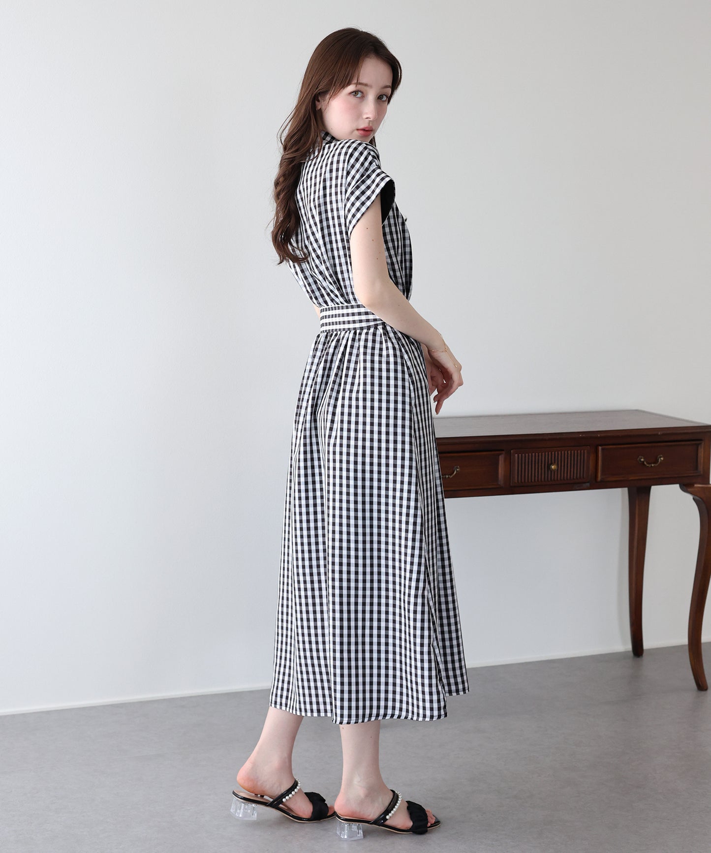 カシュクールシャツワンピース