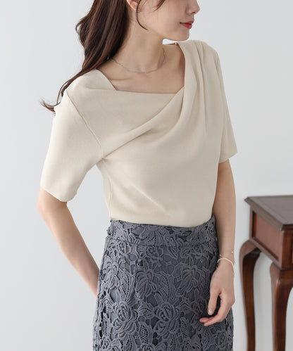 ドレープネックニット【ネコポス】