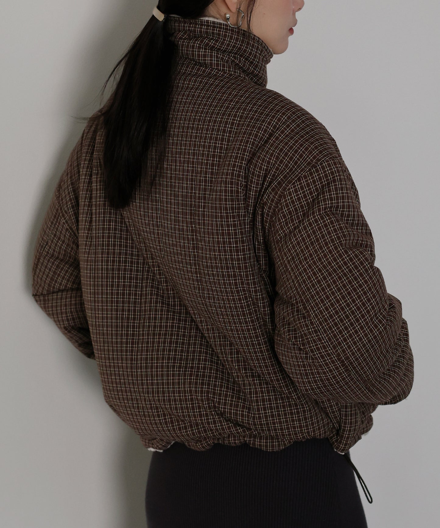 【早割5％OFF】2WAYボアチェックダウンジャケット