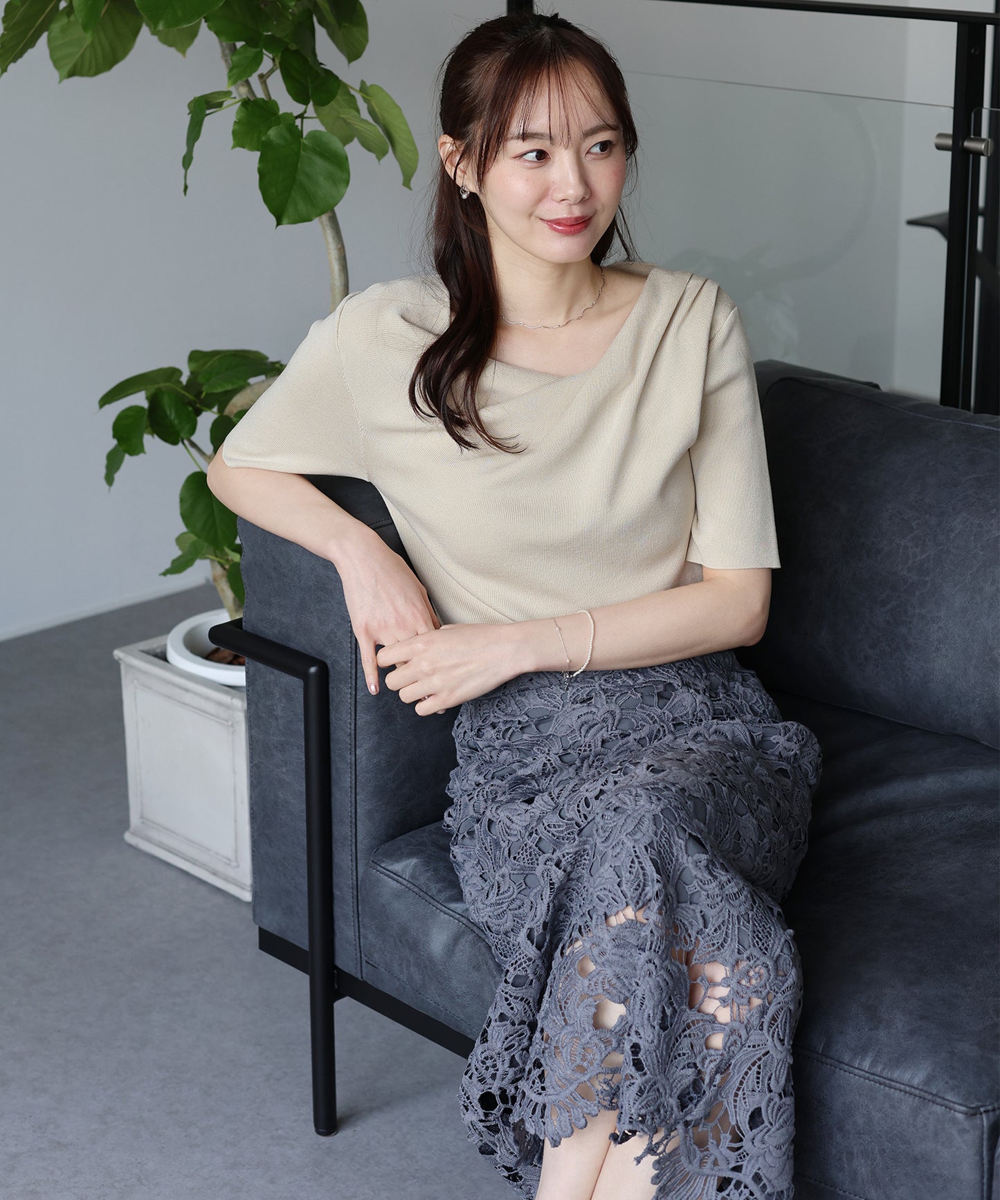 ドレープネックニット【ネコポス】