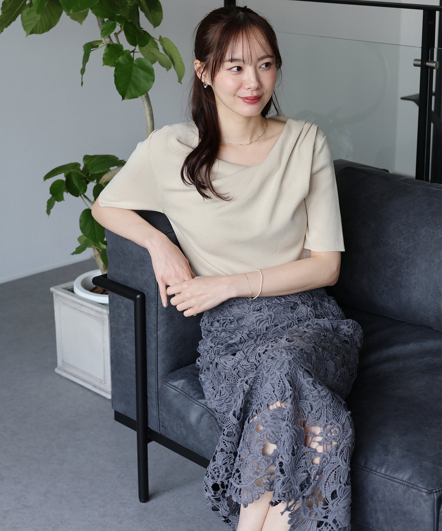 ドレープネックニット【ネコポス】