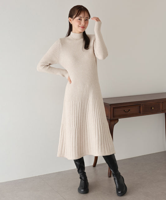 【早割5％OFF】リブニットワンピース