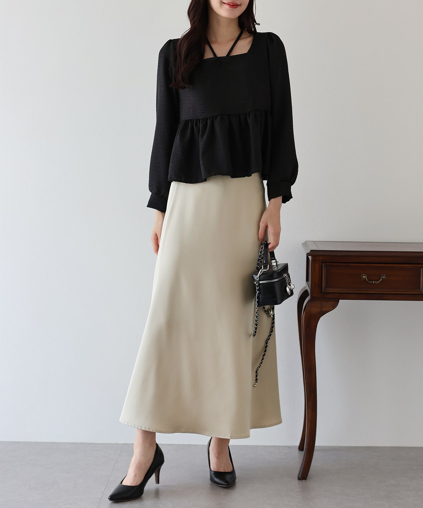 【SALE／50%OFF】サテンマーメイドスカート