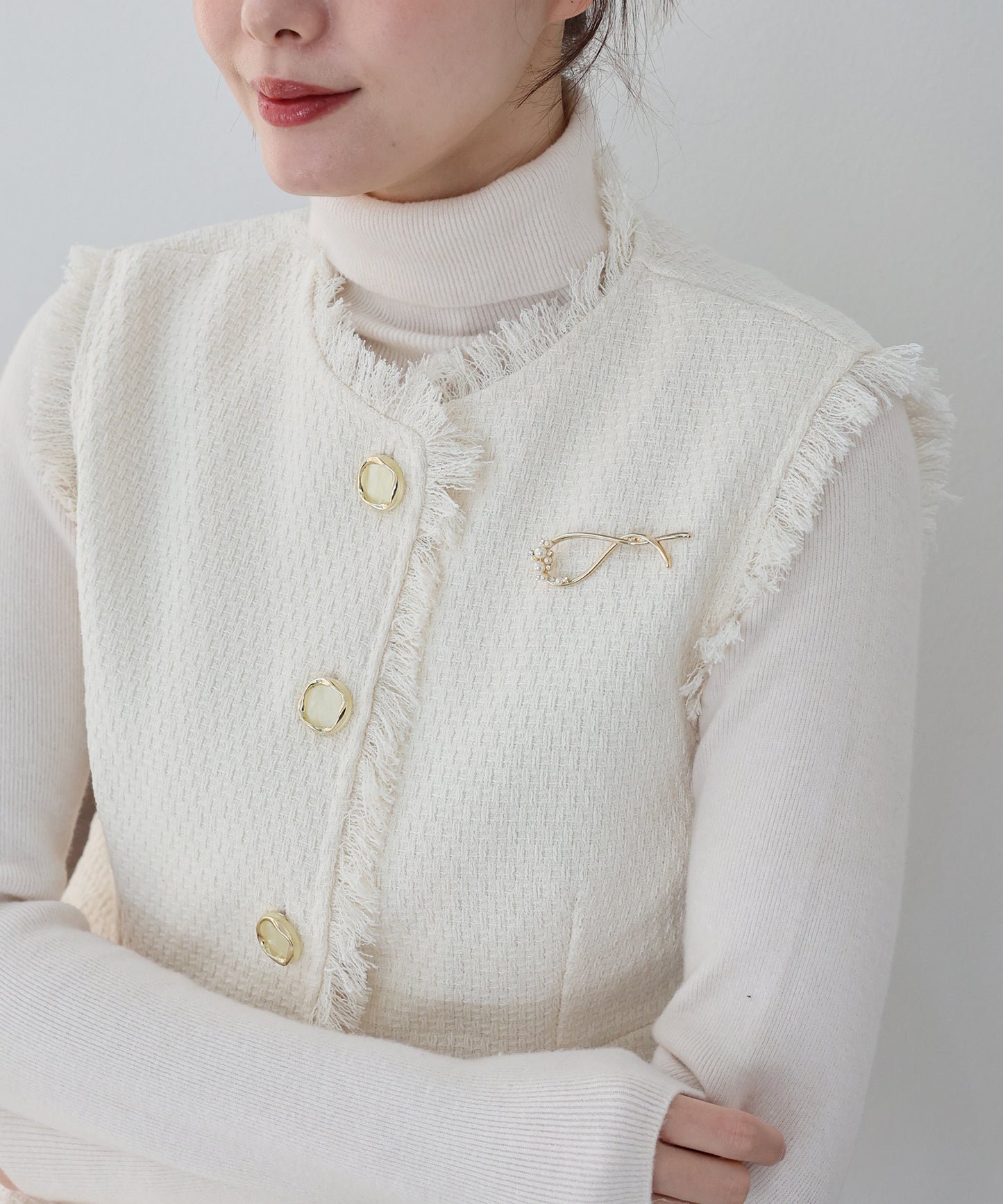 【早割5％OFF】ビジュパールクロスブローチ【ネコポス】