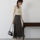 【早割5％OFF】レース切替サテンマーメイドスカート