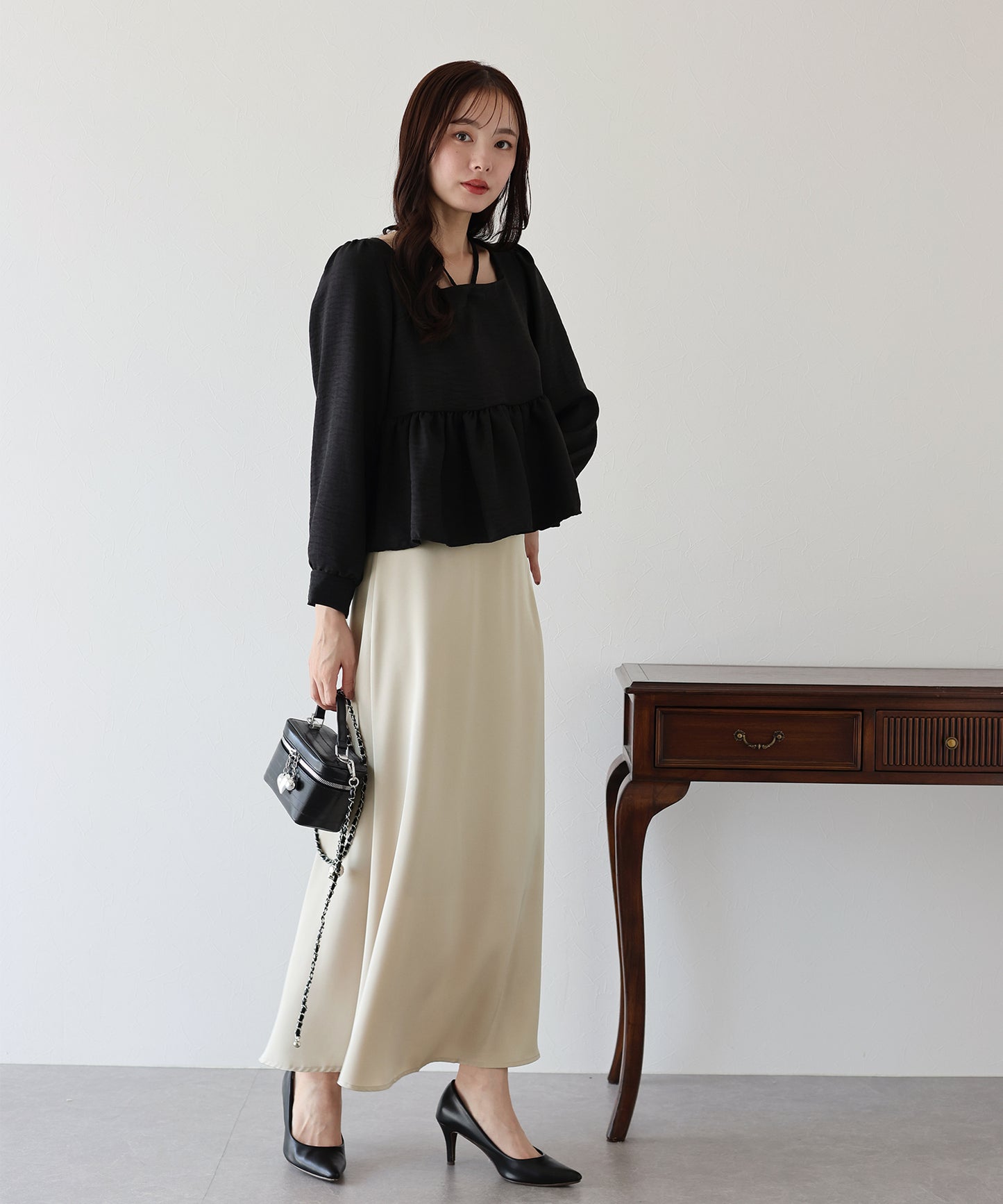 【SALE／50%OFF】サテンマーメイドスカート