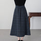 【早割5％OFF】ツイードチェックフレアスカート
