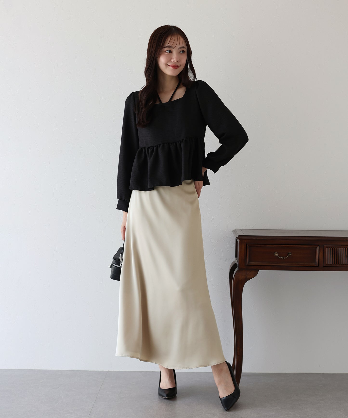 【SALE／50%OFF】サテンマーメイドスカート