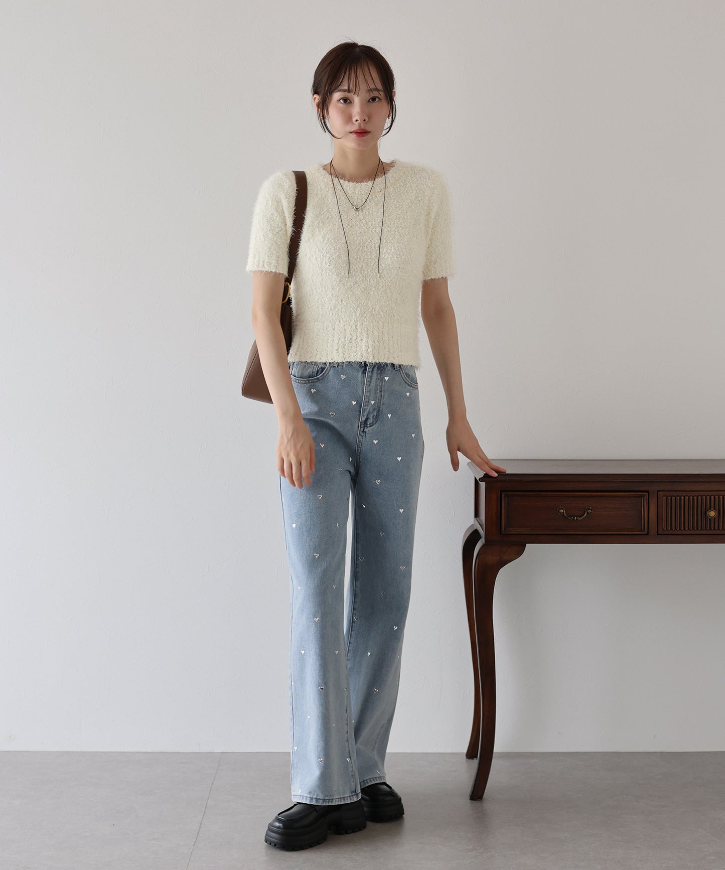 【TIME SALE】ぽこぽこシャギー半袖ニット