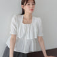 【早割5％OFF】バックリボンスクエアティアードブラウス【メール便】