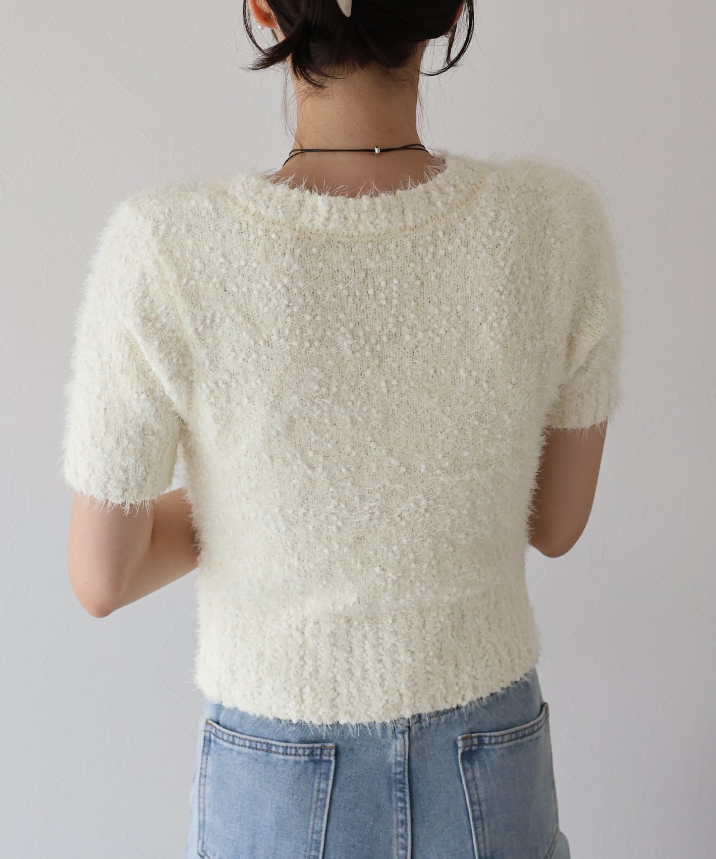 【TIME SALE】ぽこぽこシャギー半袖ニット