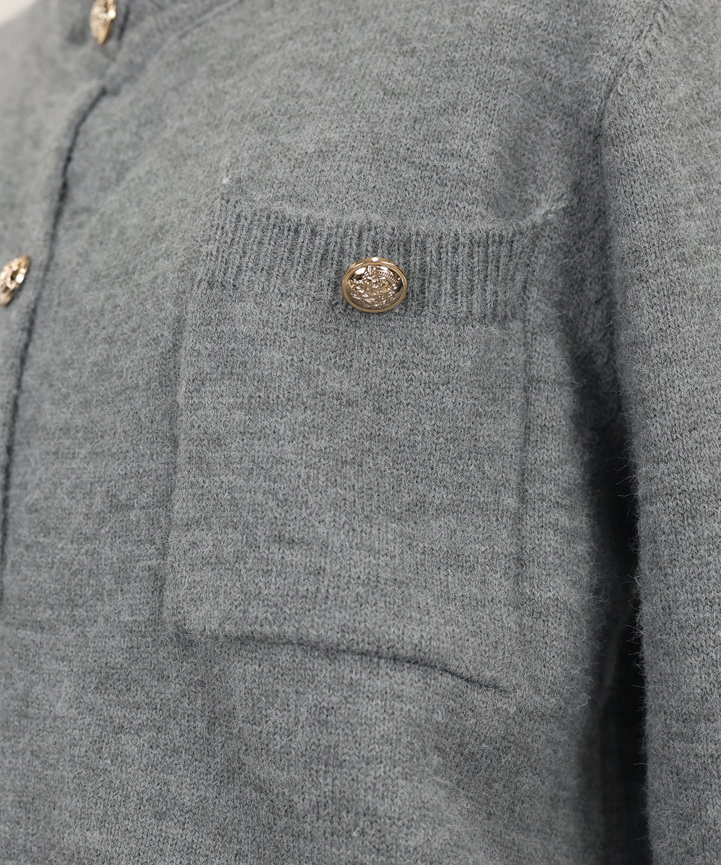 フリルシャツ襟カーディガン