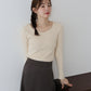 【早割5％OFF】ハートネックリブニット