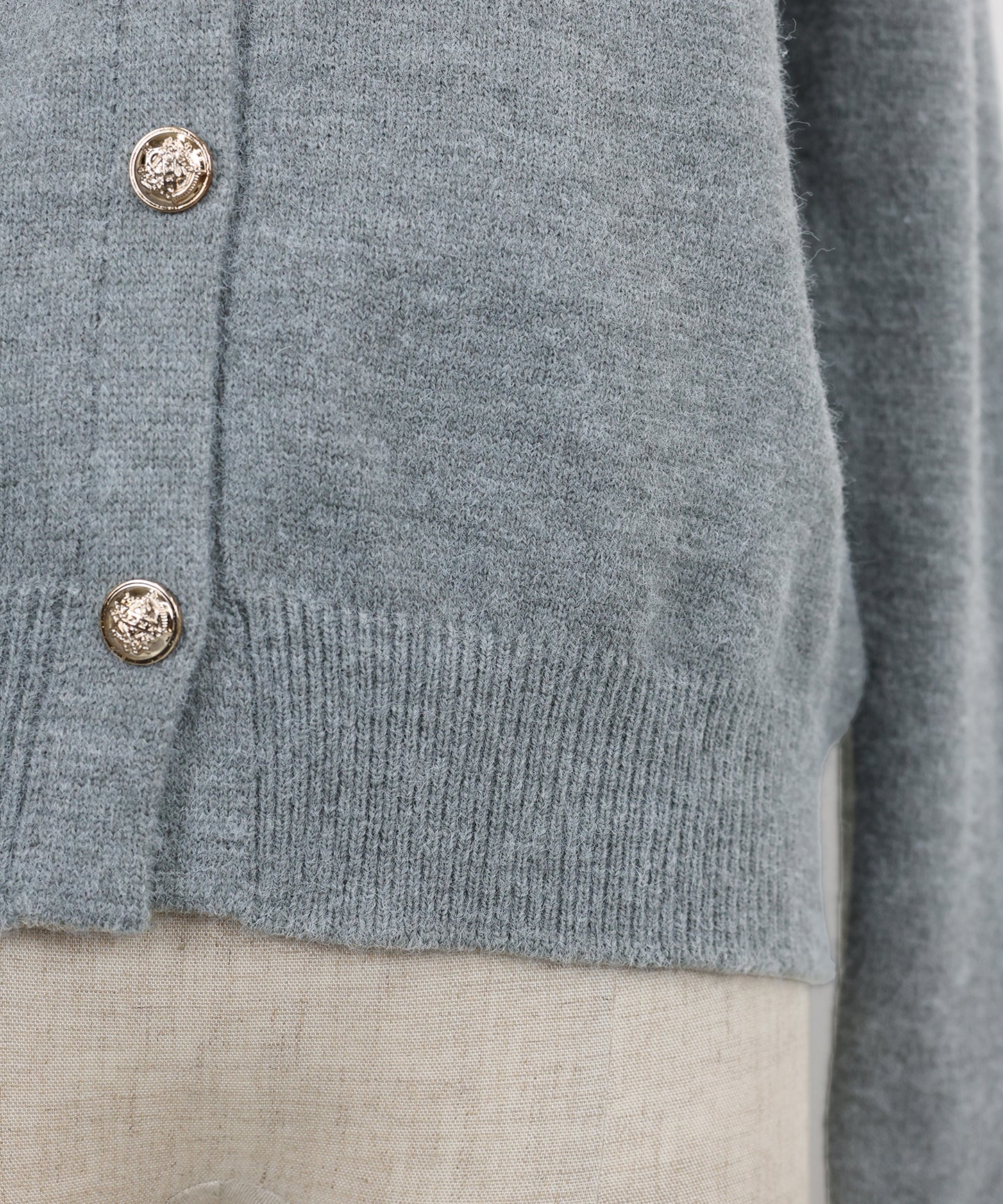 フリルシャツ襟カーディガン