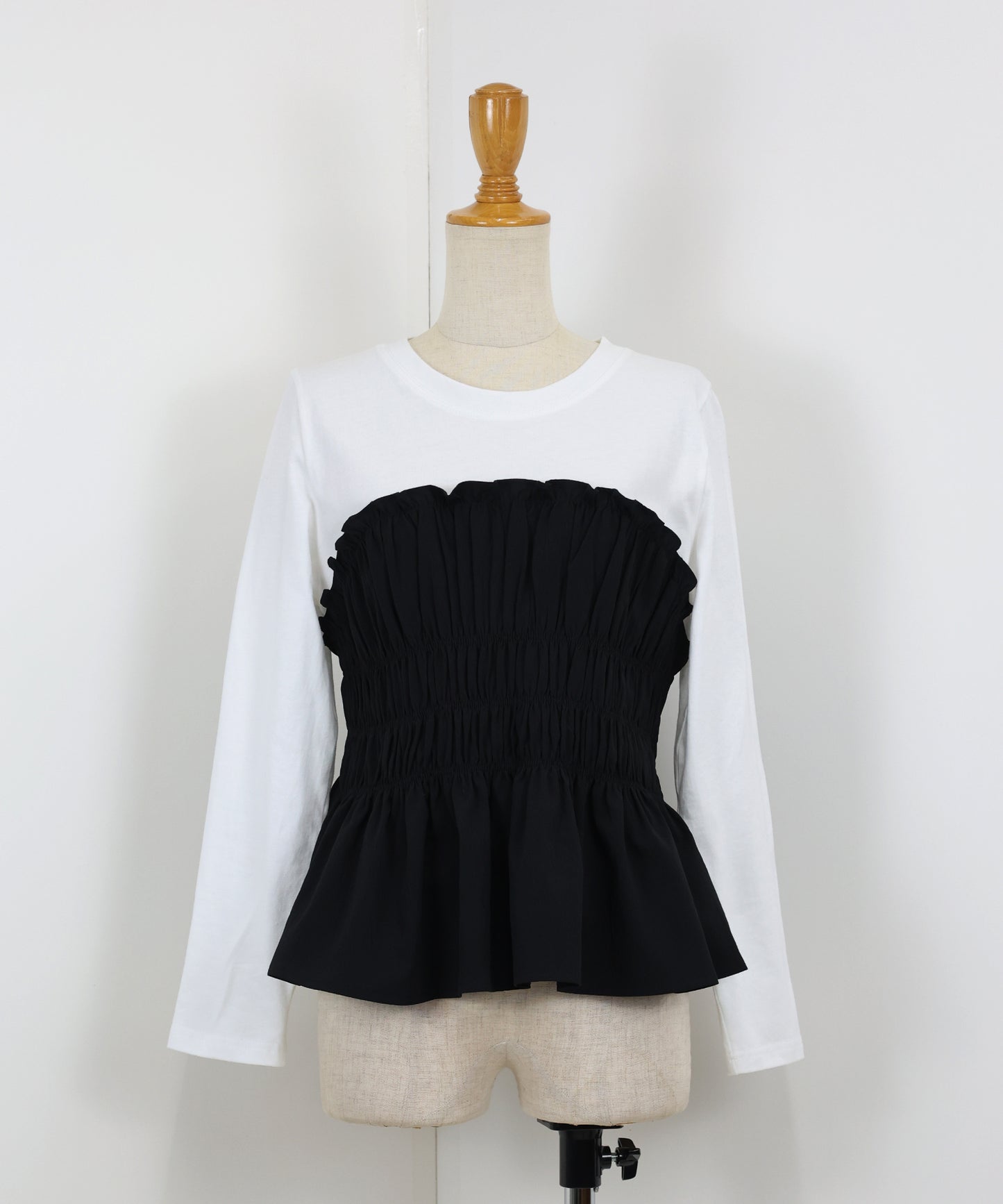 【TIME SALE】シャーリングビスチェドッキングカットソー【ネコポス】