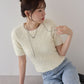 【早割5％OFF】ぽこぽこシャギー半袖ニット