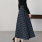 【早割5％OFF】ツイードチェックフレアスカート