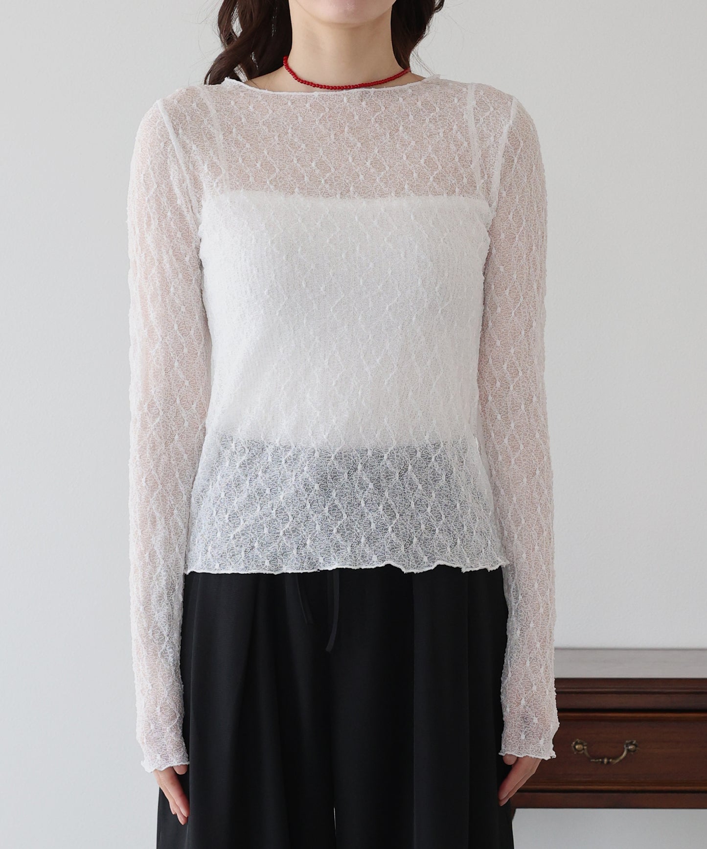 【早割5％OFF】ぽこぽこシアージャガードトップス【ネコポス】