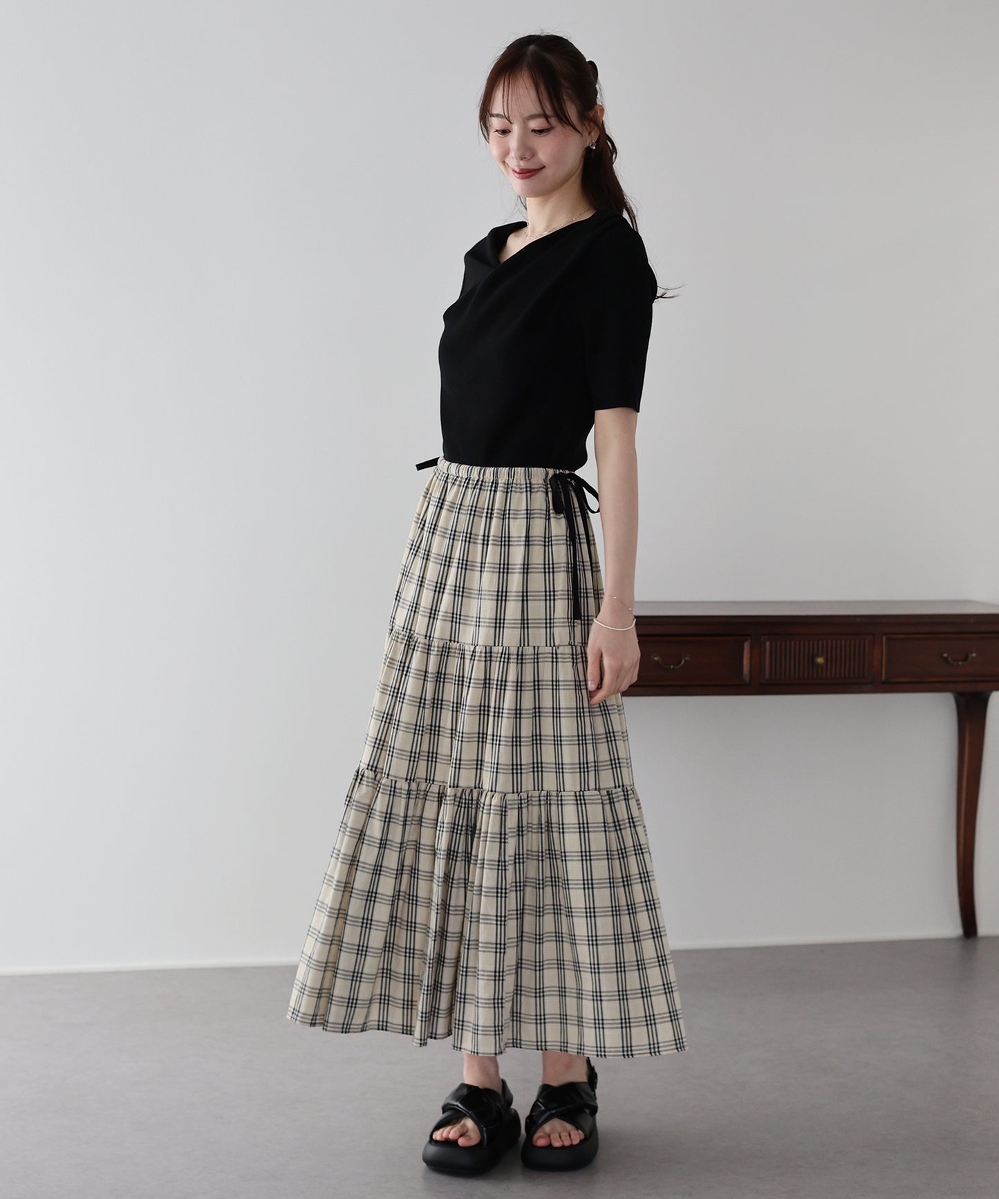 ドレープネックニット【ネコポス】