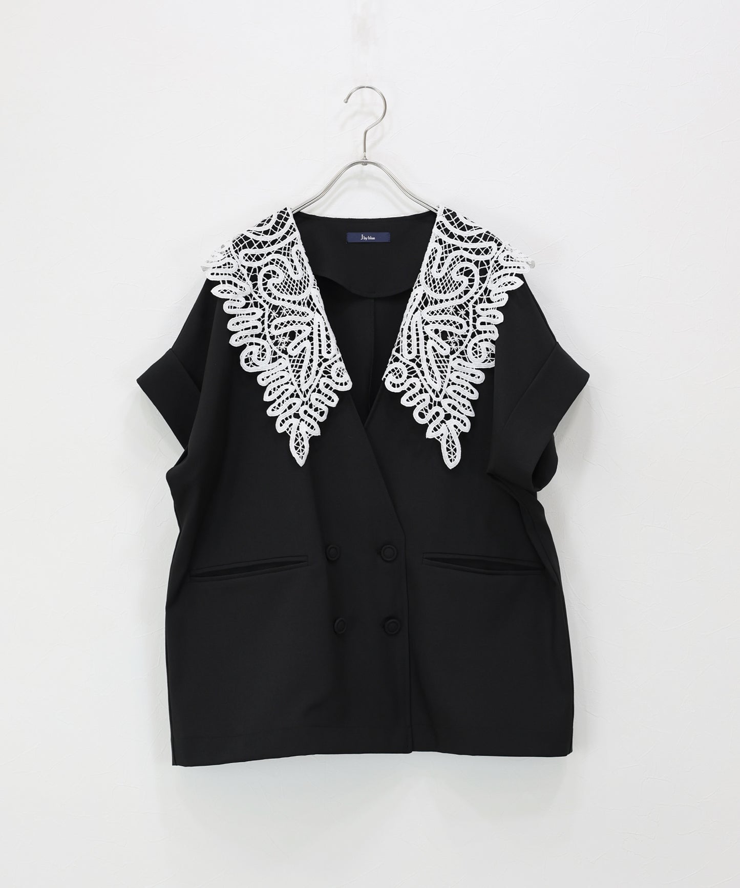【早割5％OFF】レースビッグカラージャケット
