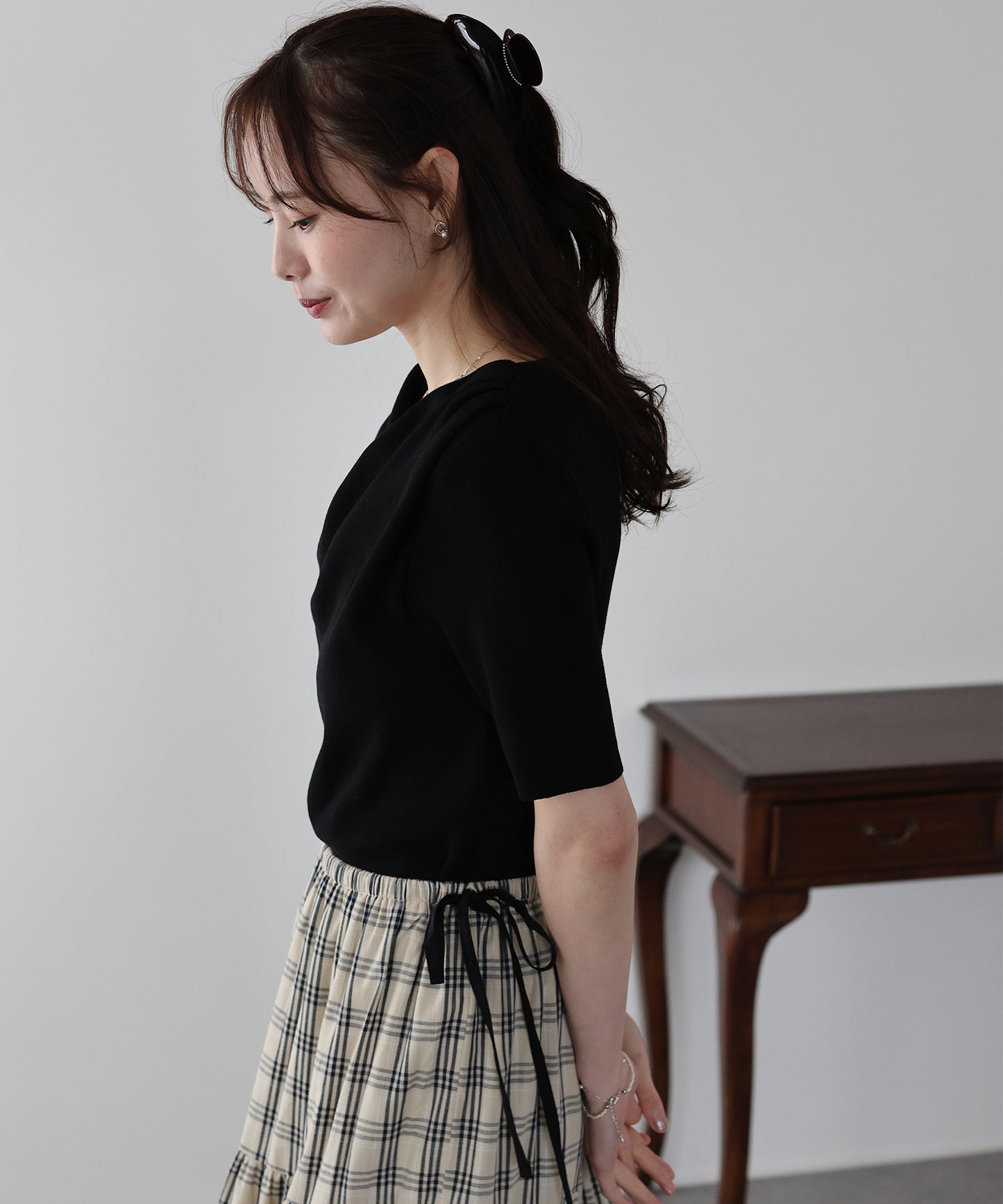 ドレープネックニット【ネコポス】