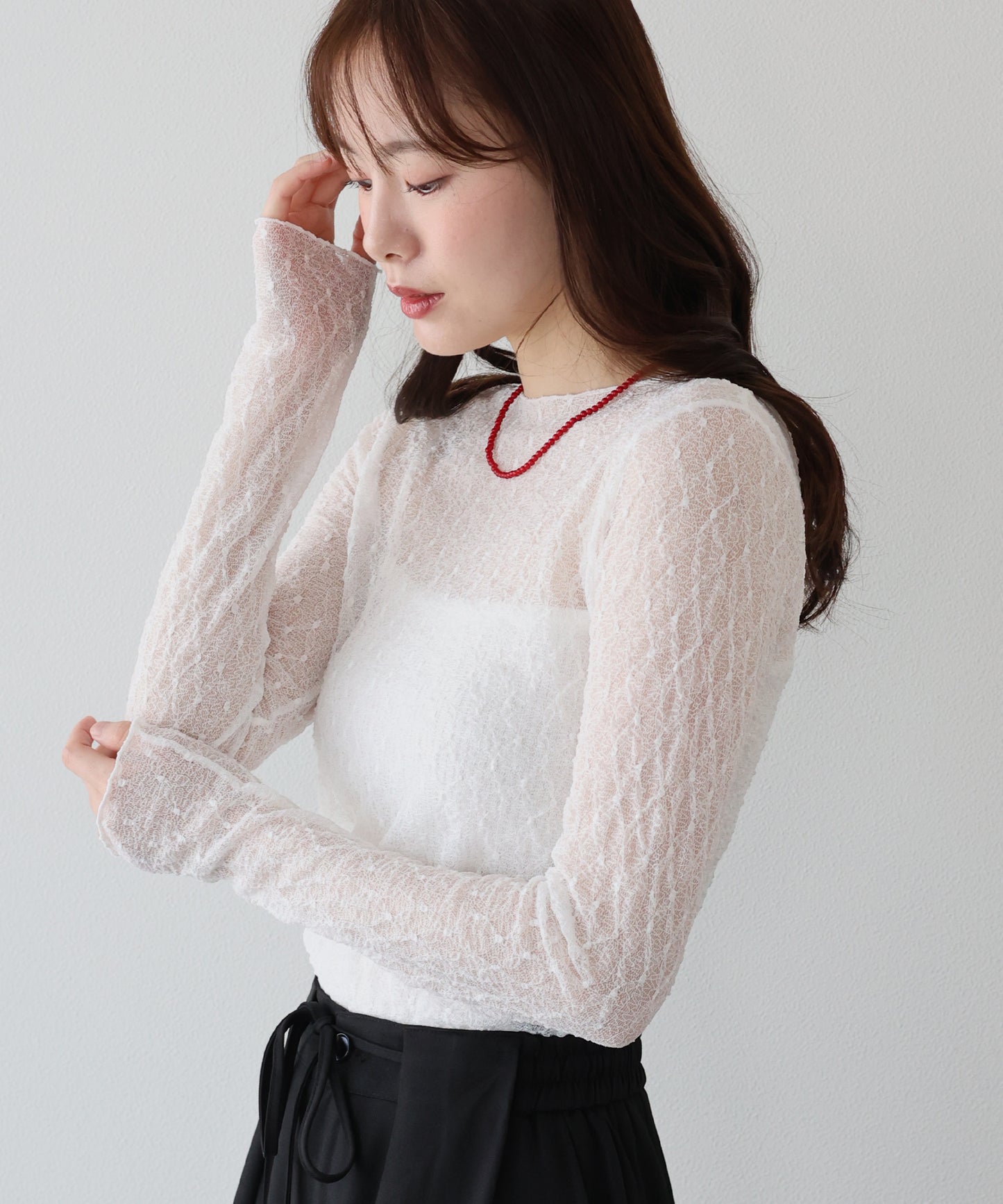 【早割5％OFF】ぽこぽこシアージャガードトップス【ネコポス】