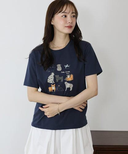 【TIME SALE】リボンDOGS半袖Tシャツ【ネコポス】
