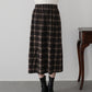 細プリーツチェックスカート
