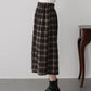 細プリーツチェックスカート