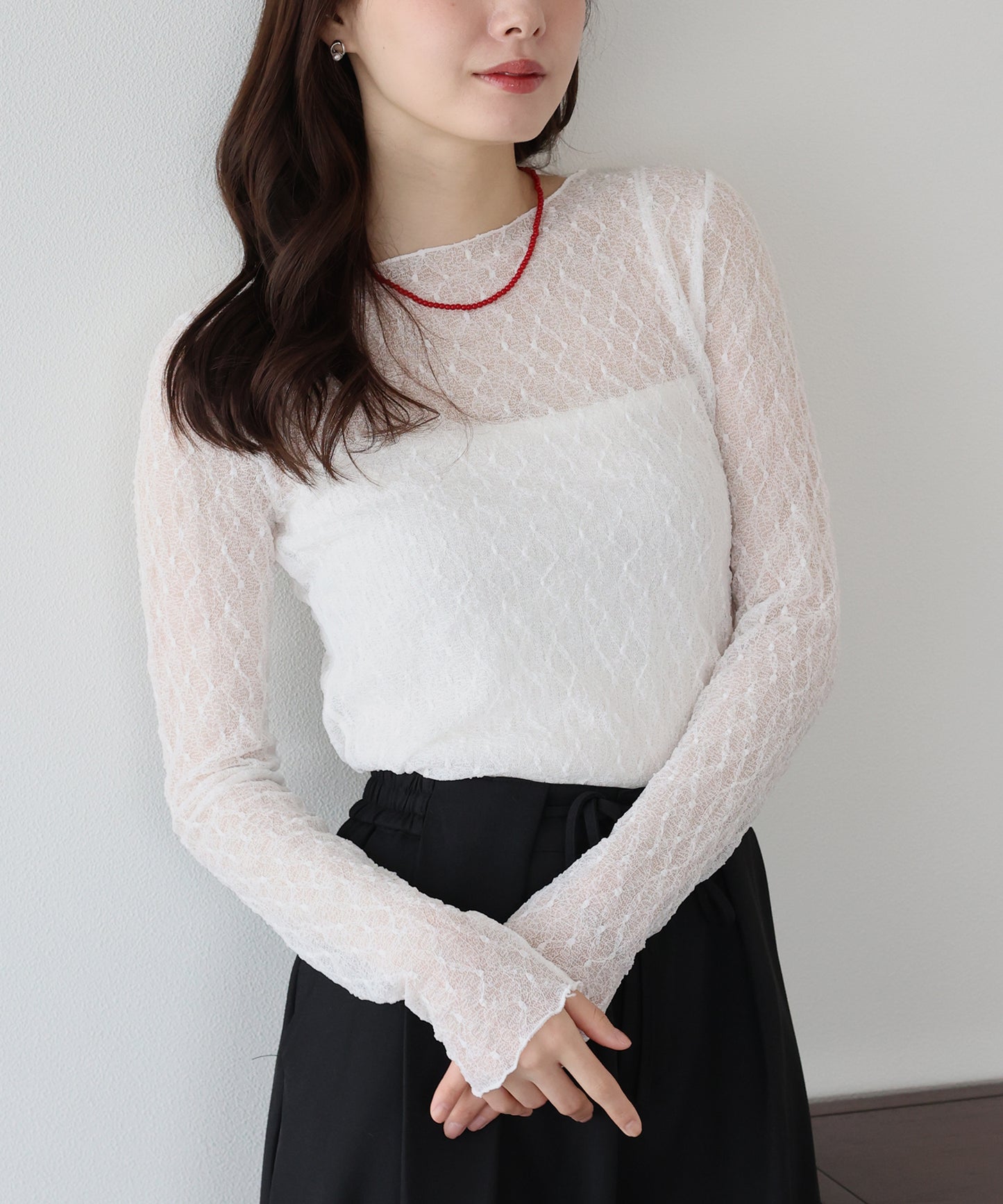 【早割5％OFF】ぽこぽこシアージャガードトップス【ネコポス】