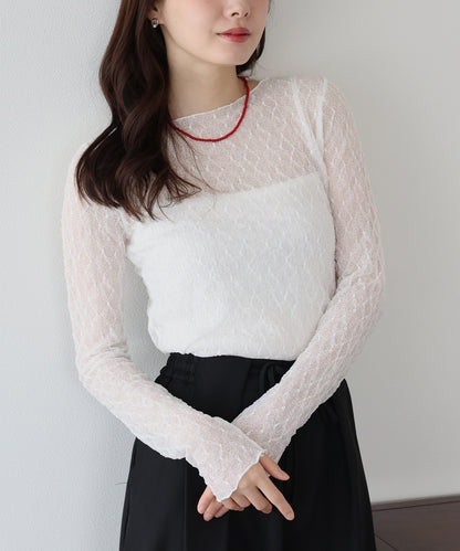 【早割5％OFF】ぽこぽこシアージャガードトップス【ネコポス】