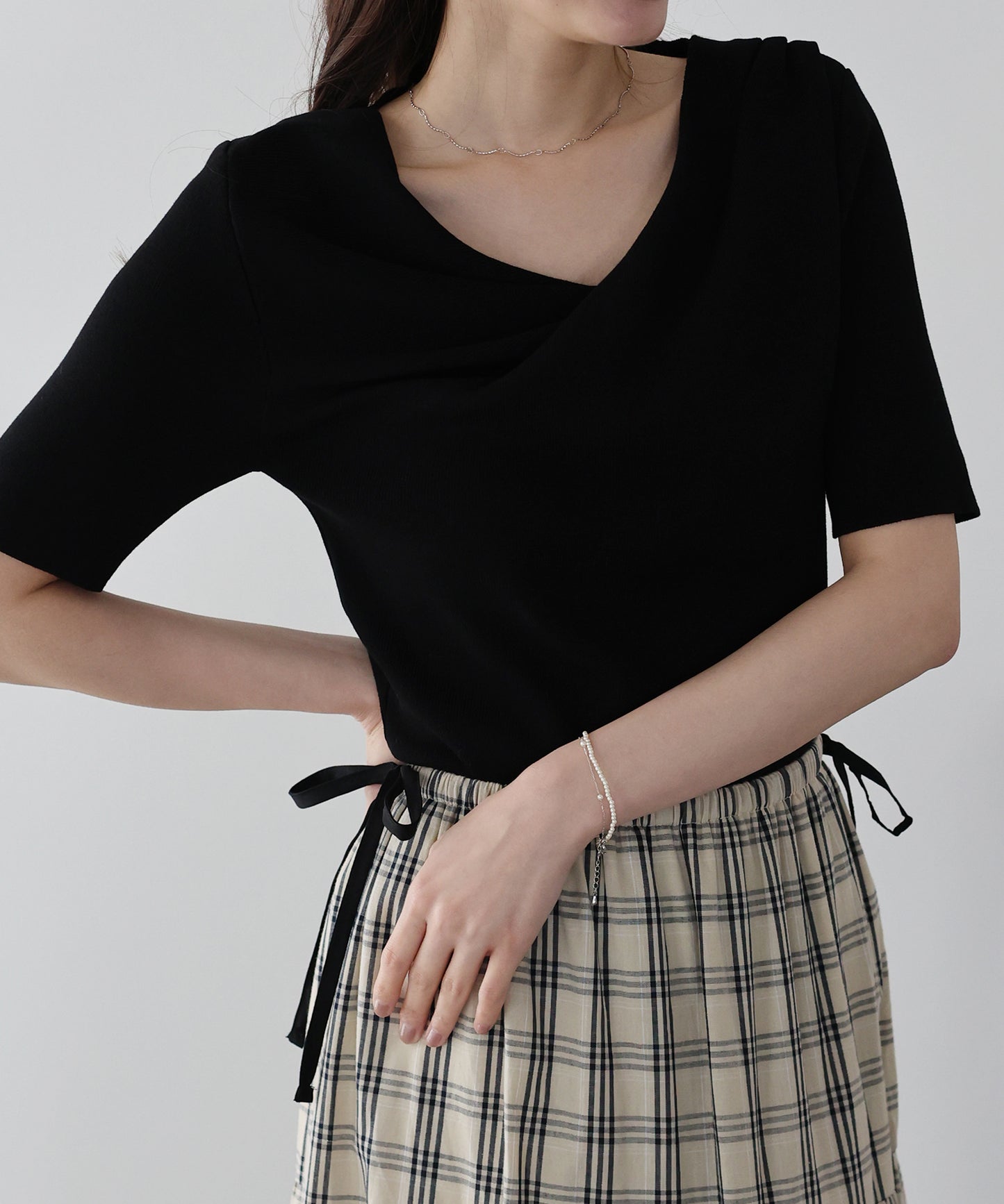 ドレープネックニット【ネコポス】