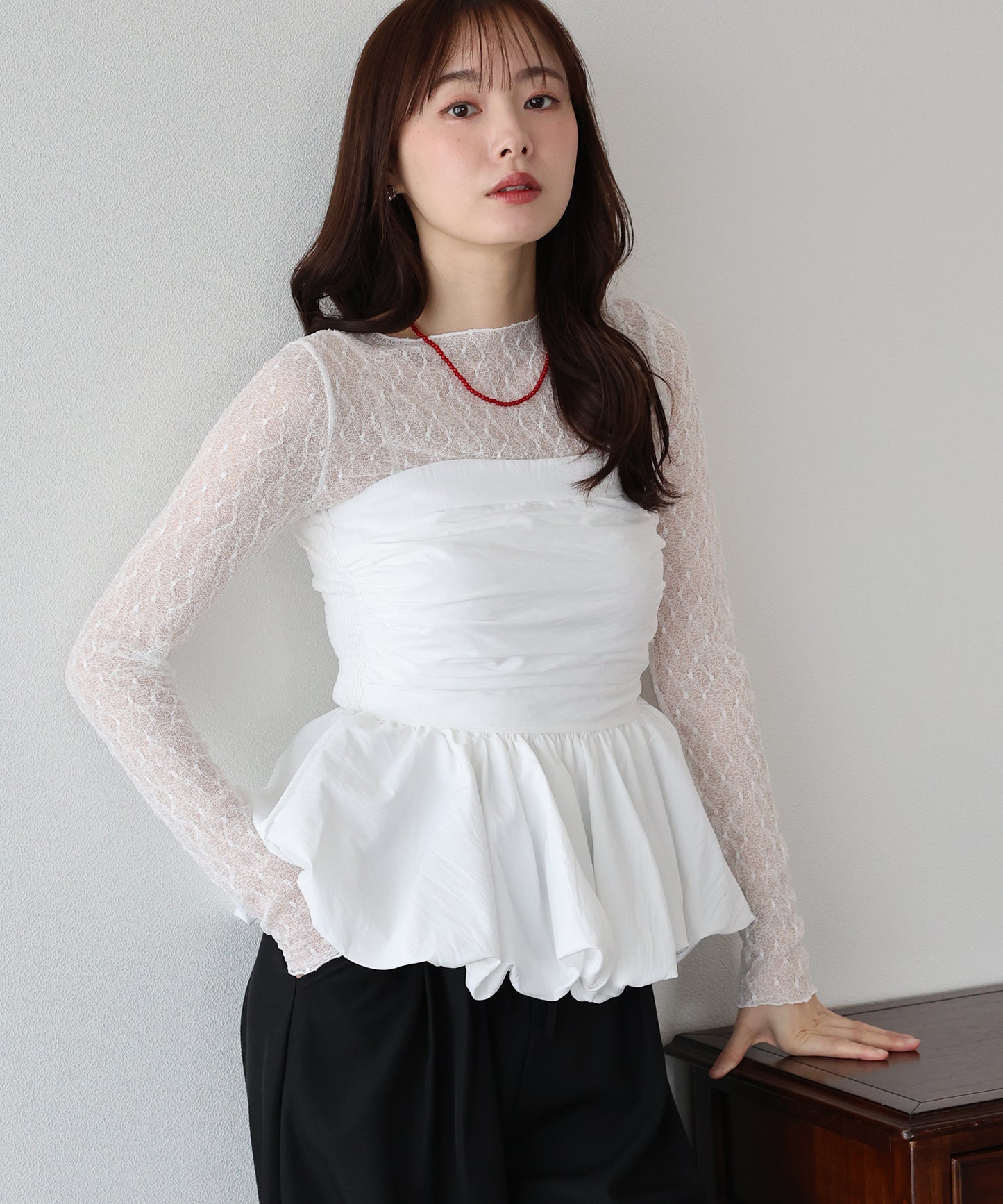 【早割5％OFF】ぽこぽこシアージャガードトップス【ネコポス】