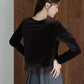 【早割5％OFF】レースヘムベロアカットソー【メール便】