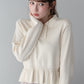 【早割5％OFF】フロントフリルペプラムポロニット