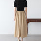 【SALE】フロントシャーリングドッキングワンピース