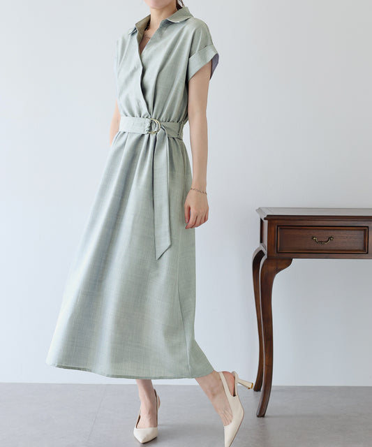 カシュクールシャツワンピース