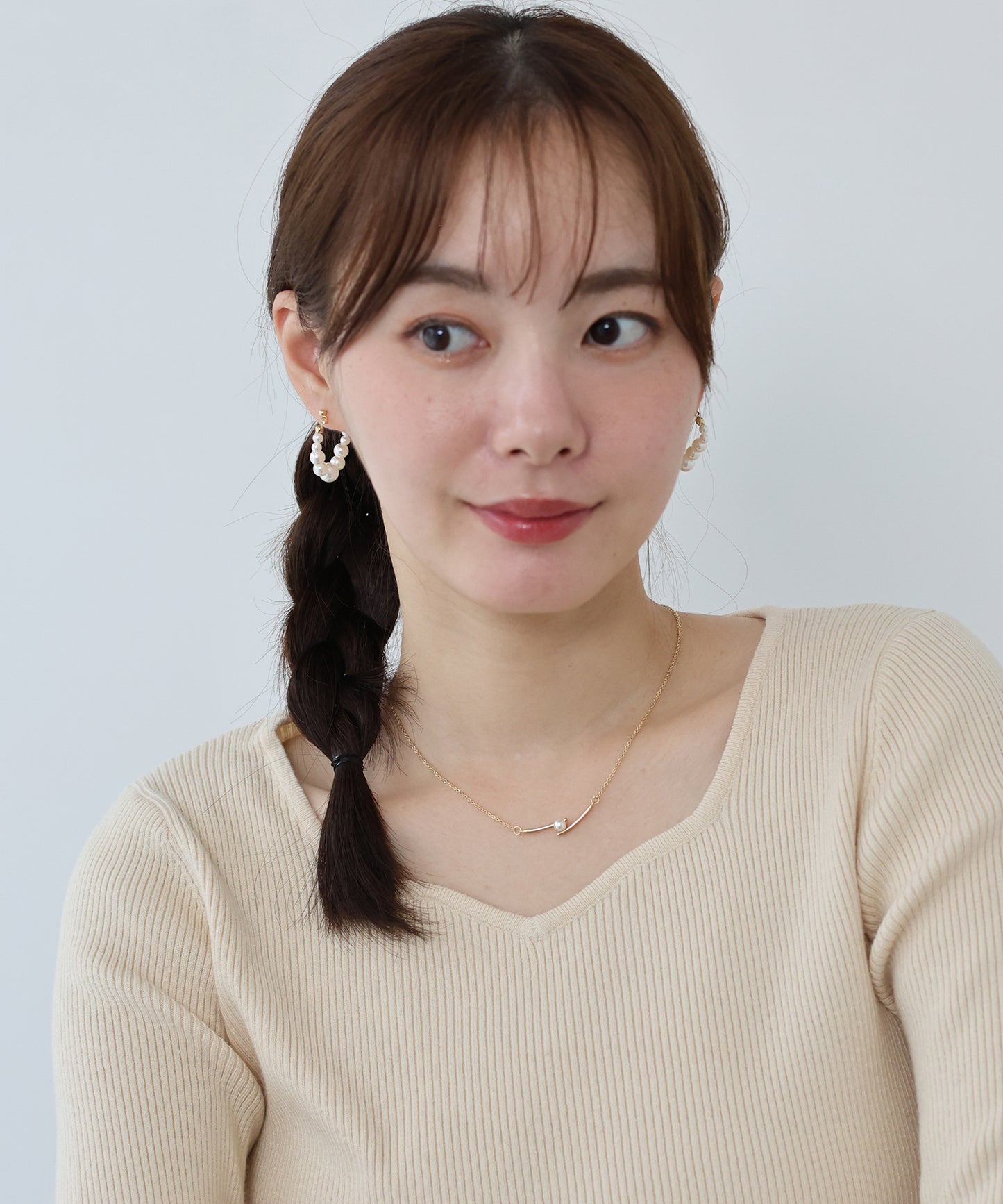 【早割5％OFF】パールフープピアス / ニッケルフリー【ネコポス】