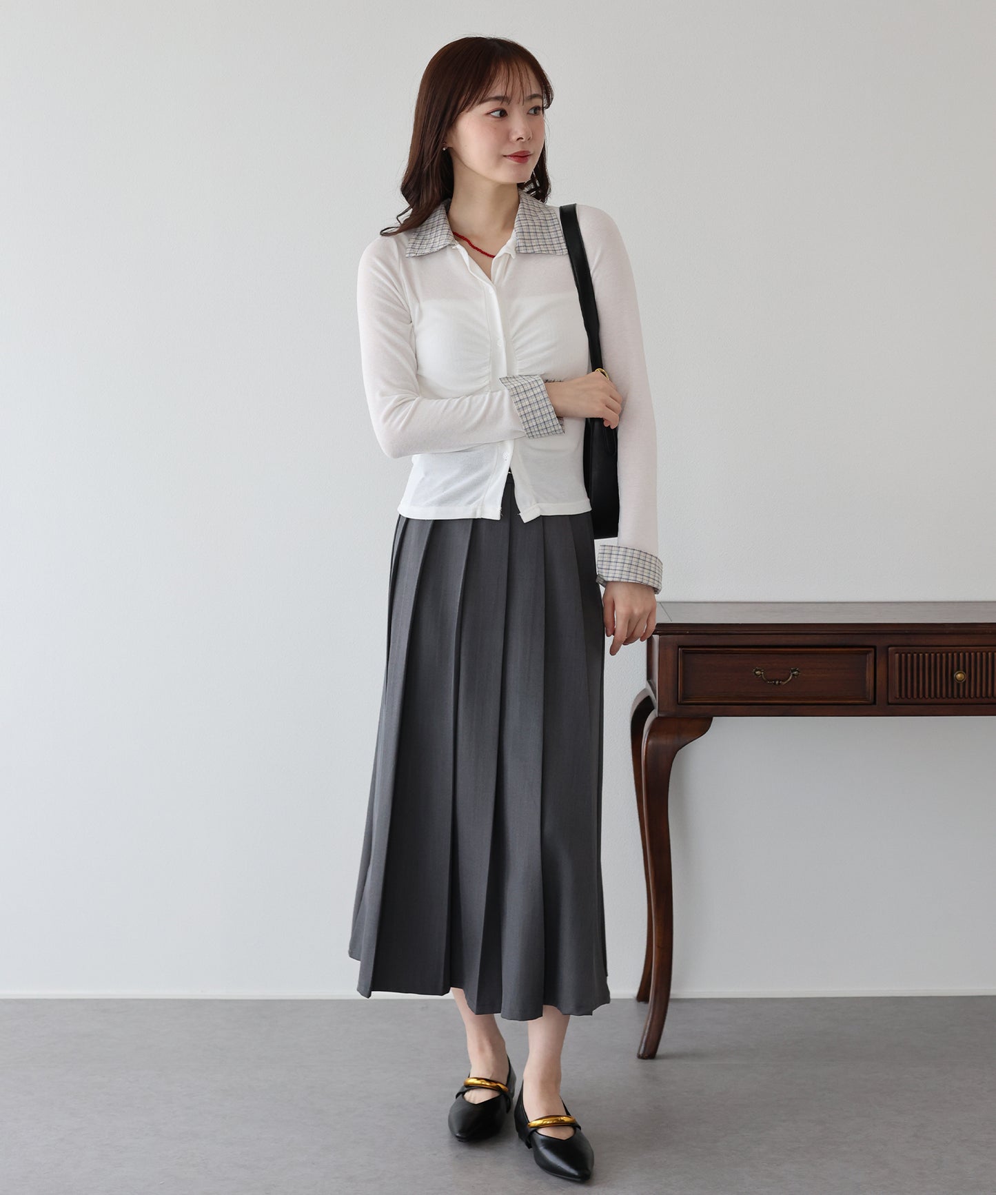 【早割5％OFF】チェックシャツドッキングカーディガン【ネコポス】