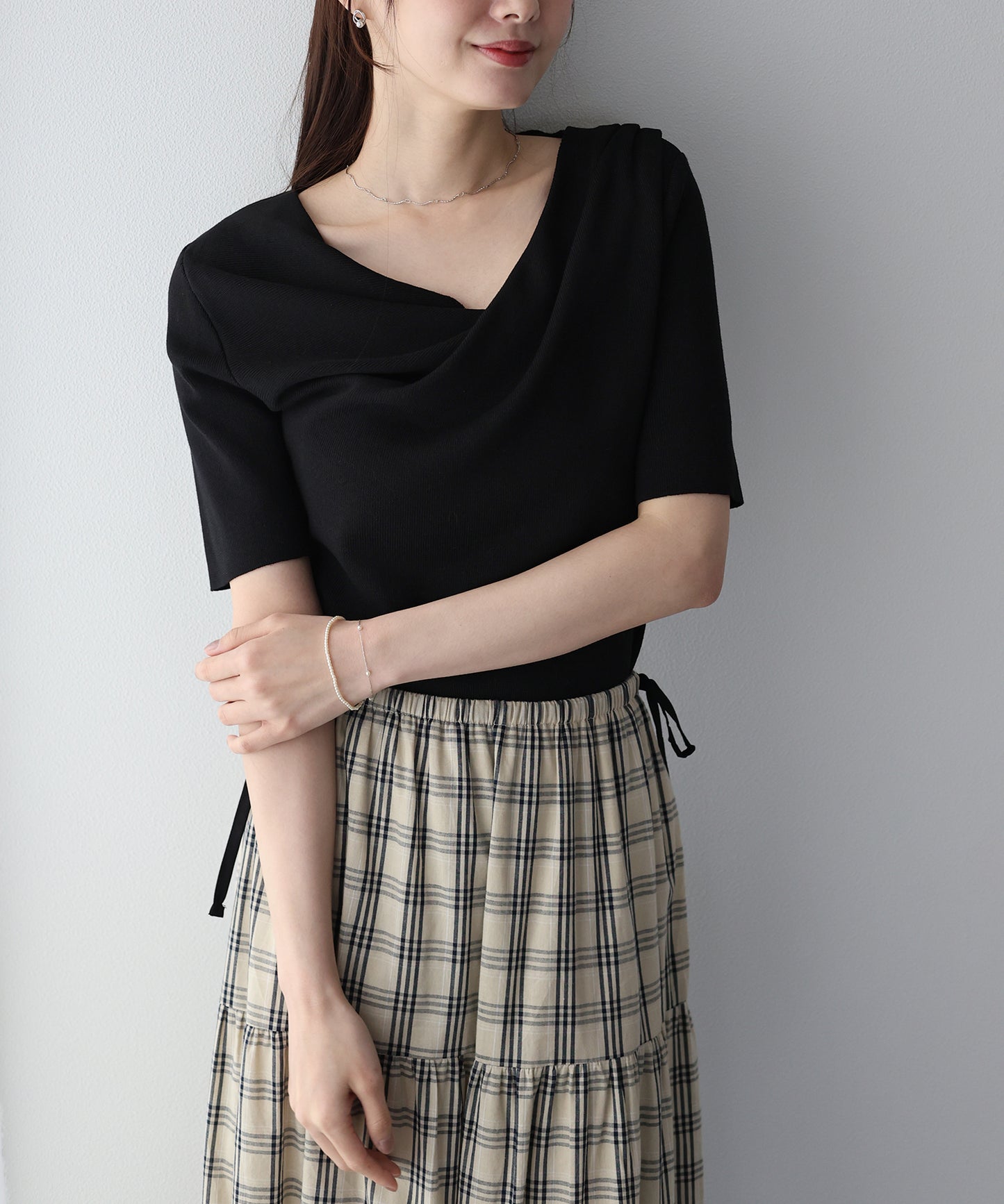 ドレープネックニット【ネコポス】