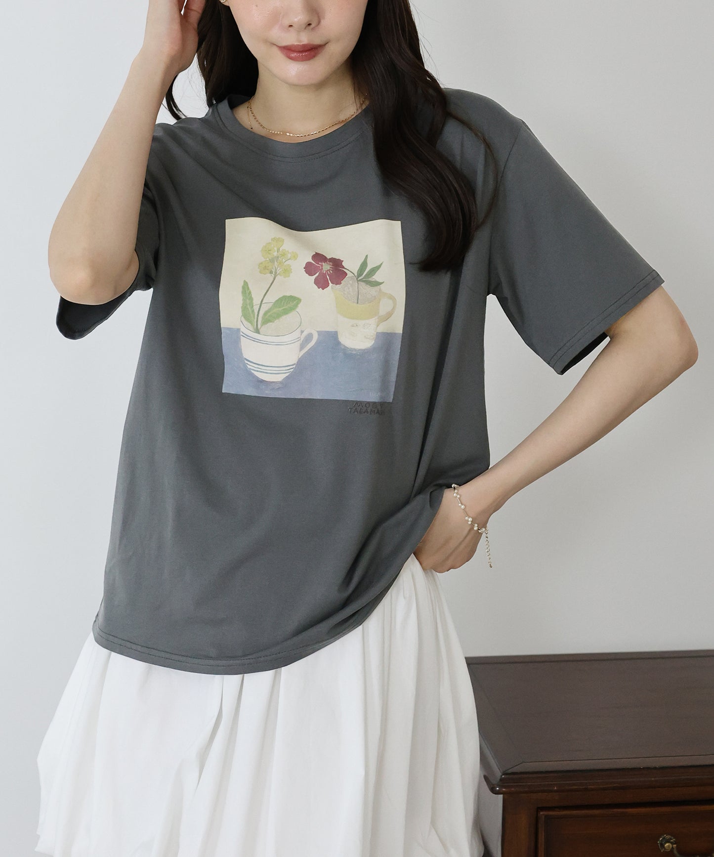 フラワーアートTシャツ【ネコポス】