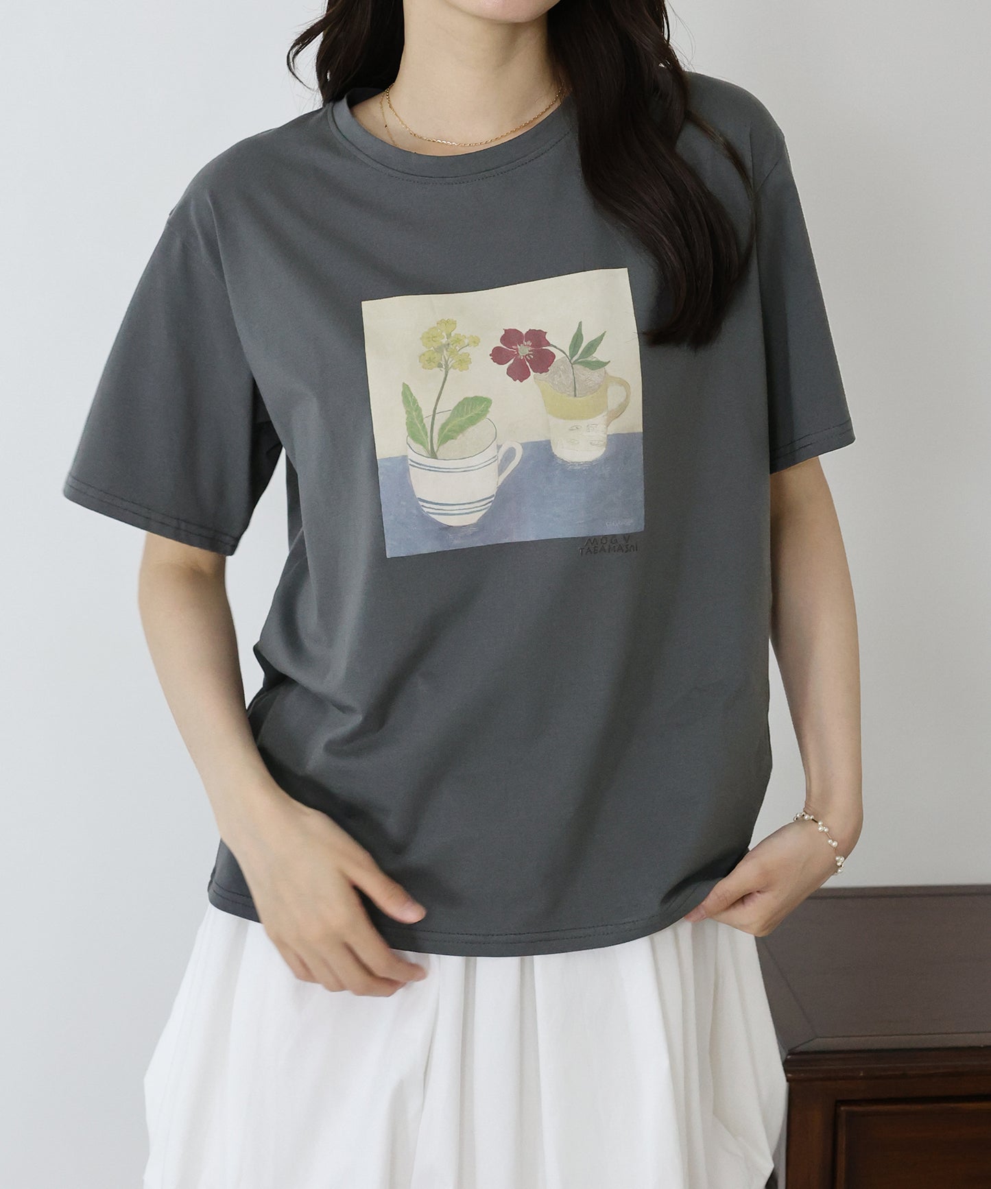 フラワーアートTシャツ【ネコポス】