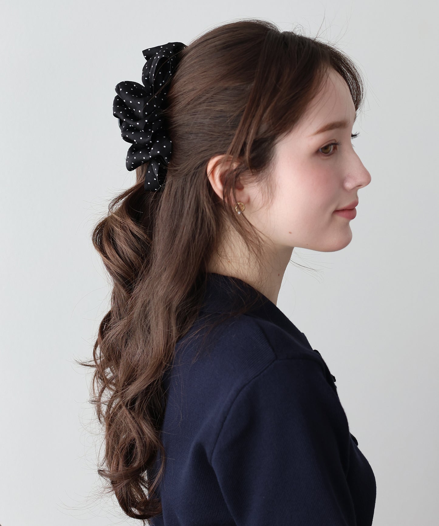 【早割5％OFF】ドットフリルバンスクリップ【ネコポス】