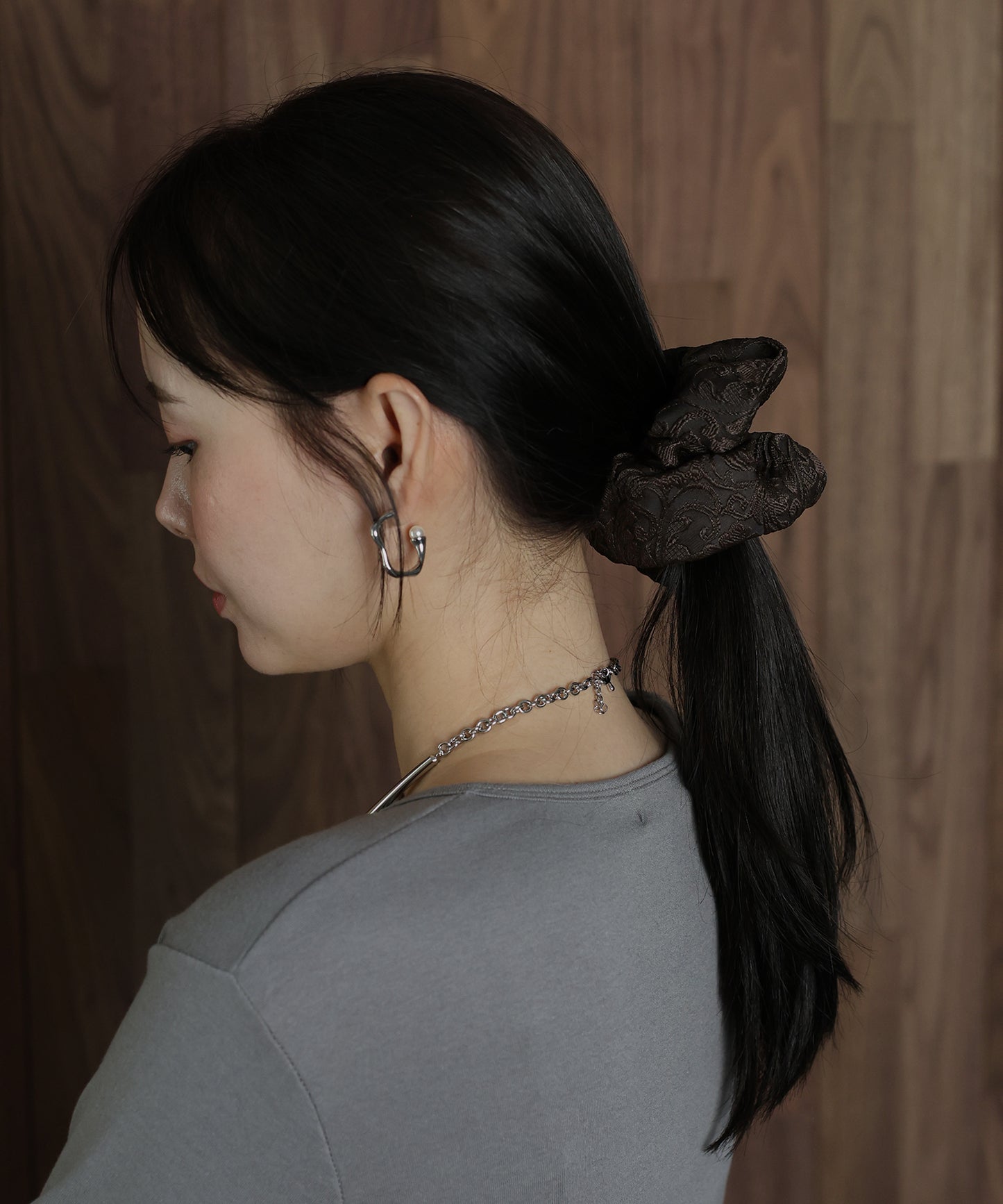 【早割5％OFF】ジャガードサテンシュシュ【ネコポス】