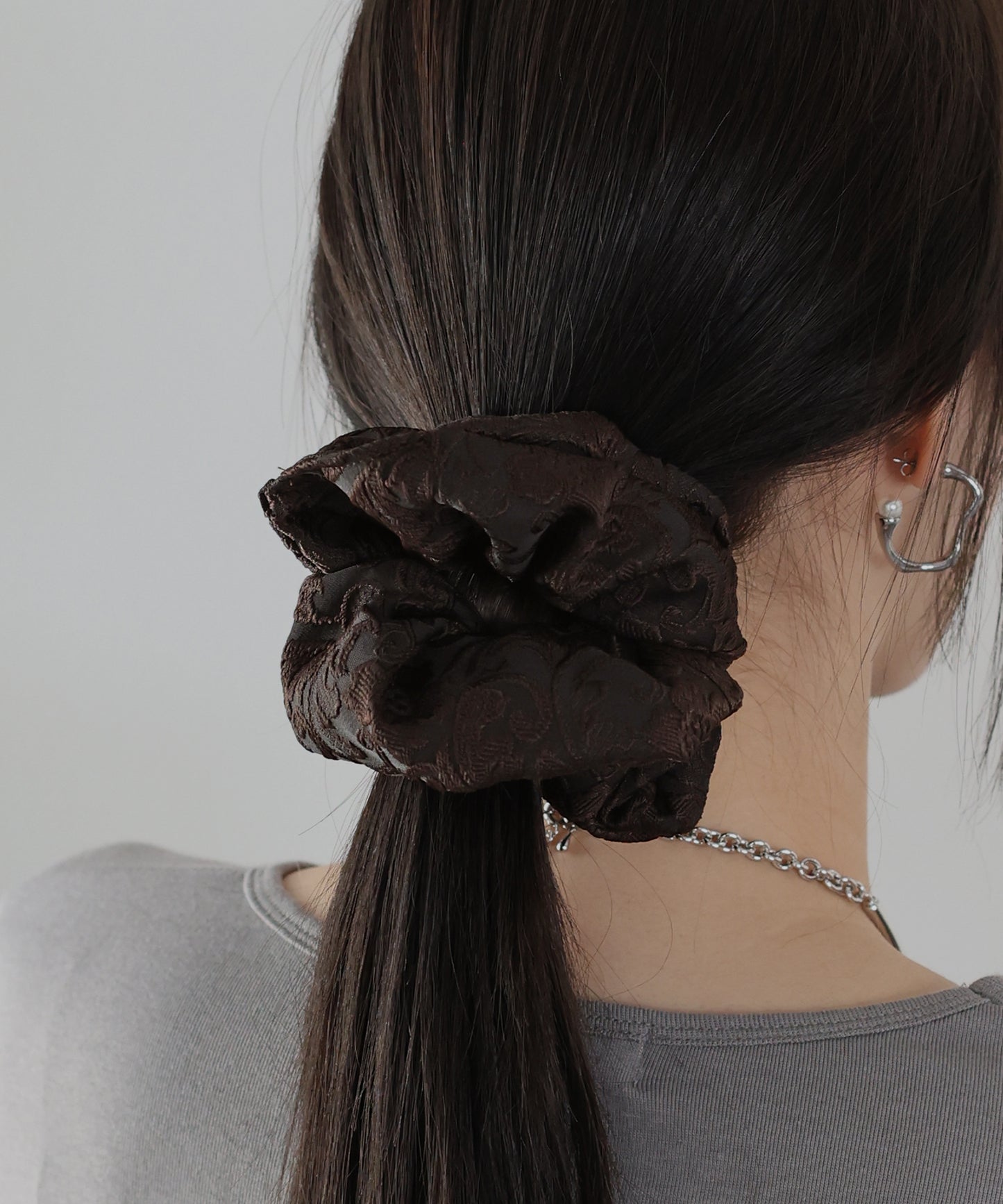 【早割5％OFF】ジャガードサテンシュシュ【ネコポス】