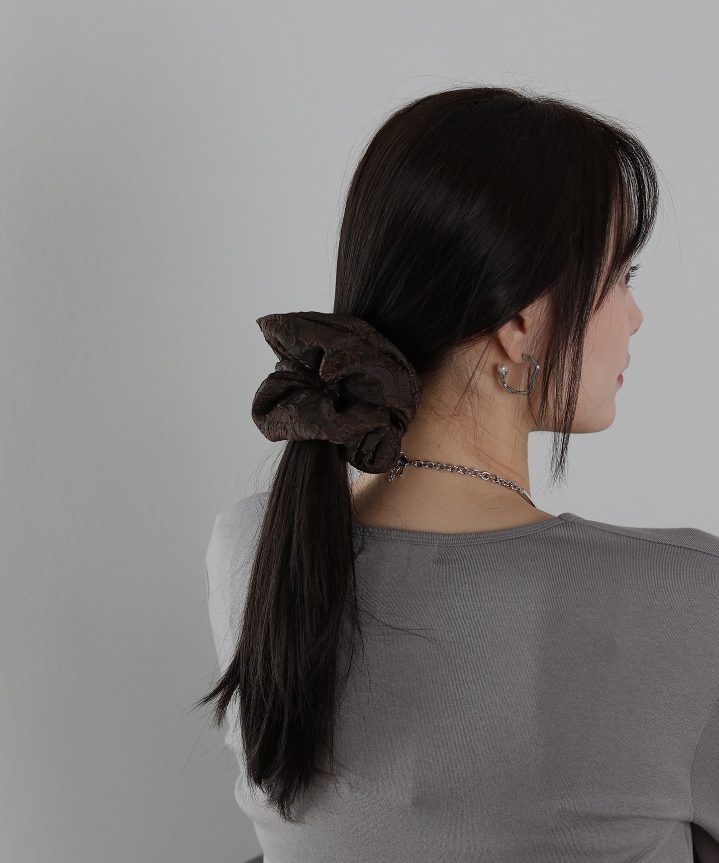 【早割5％OFF】ジャガードサテンシュシュ【ネコポス】