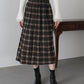 細プリーツチェックスカート