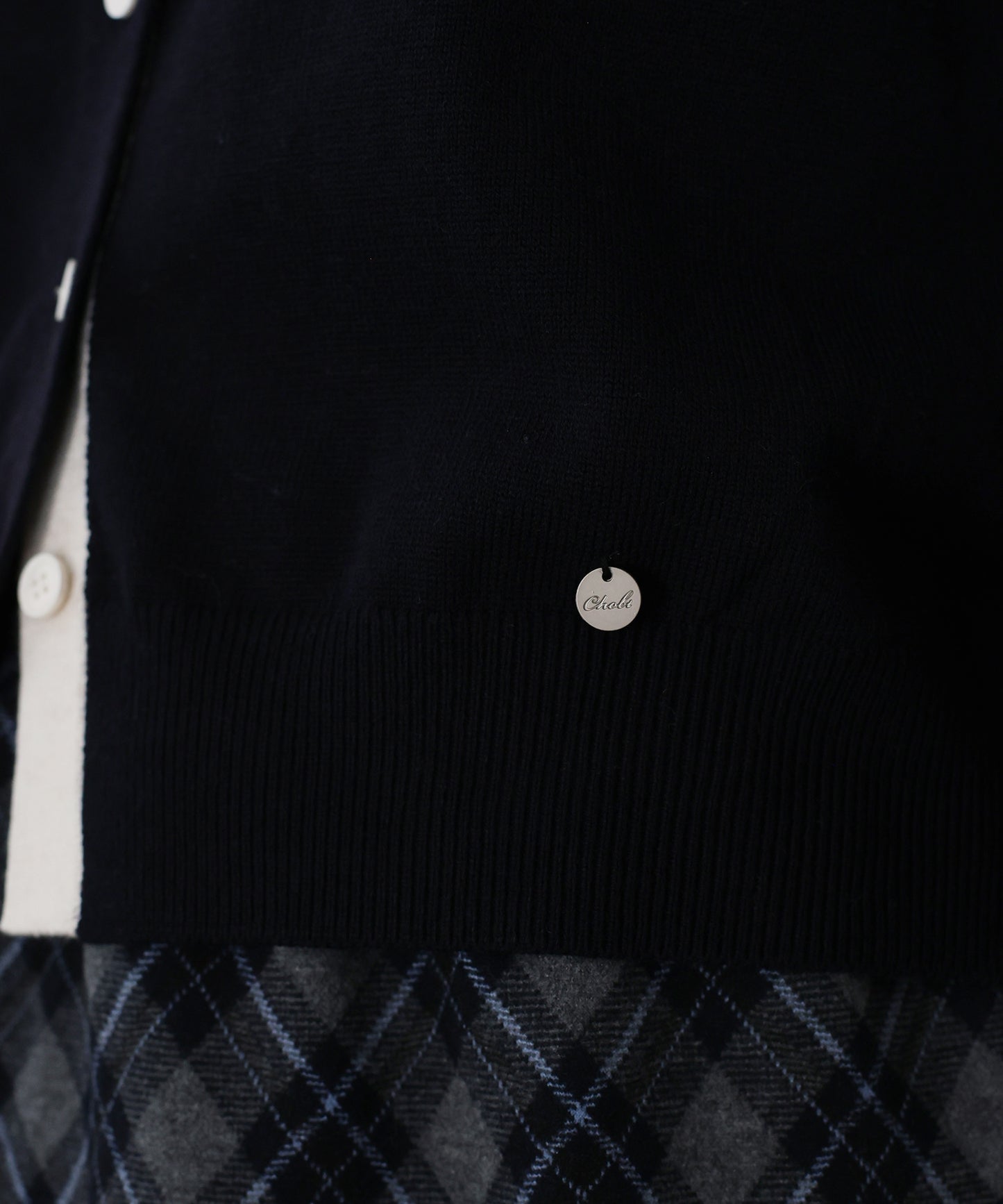 バイカラーカーディガン